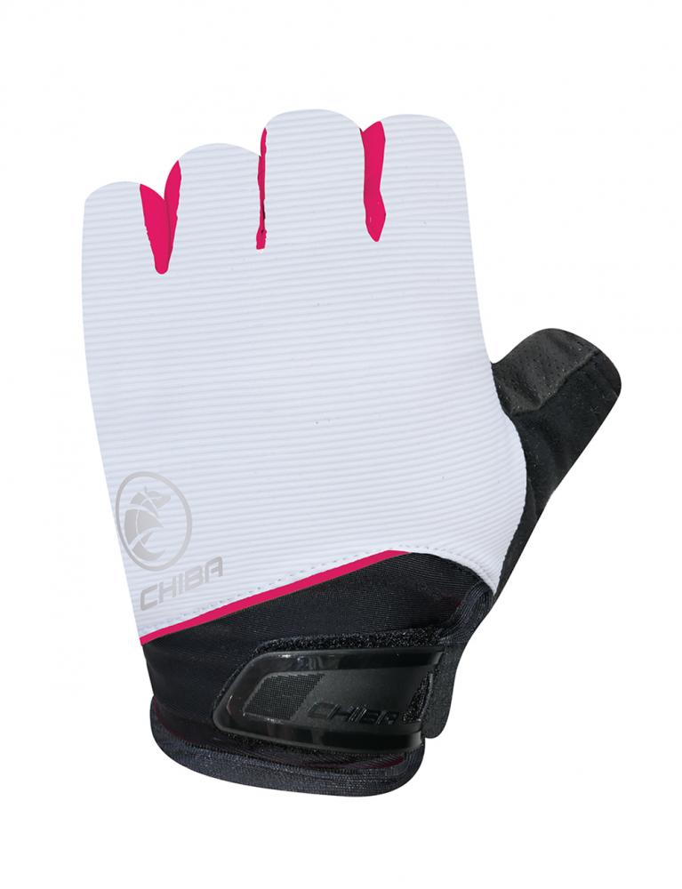 CHIBA BioXCell Lady - Radhandschuhe Damen, weiß, Größe L, mit Gelpolsterung