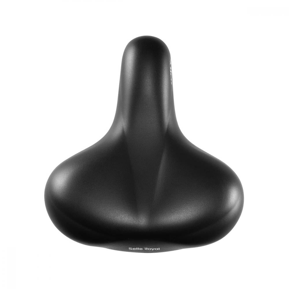 Schwarzer Selle Royal Torx Unisex Fahrradsattel, 250mm, von oben dargestellt