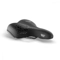 Schwarzer Selle Royal Freeway Fit Relaxed Fahrradsattel für maximalen Komfort in aufrechter Sitzposition.