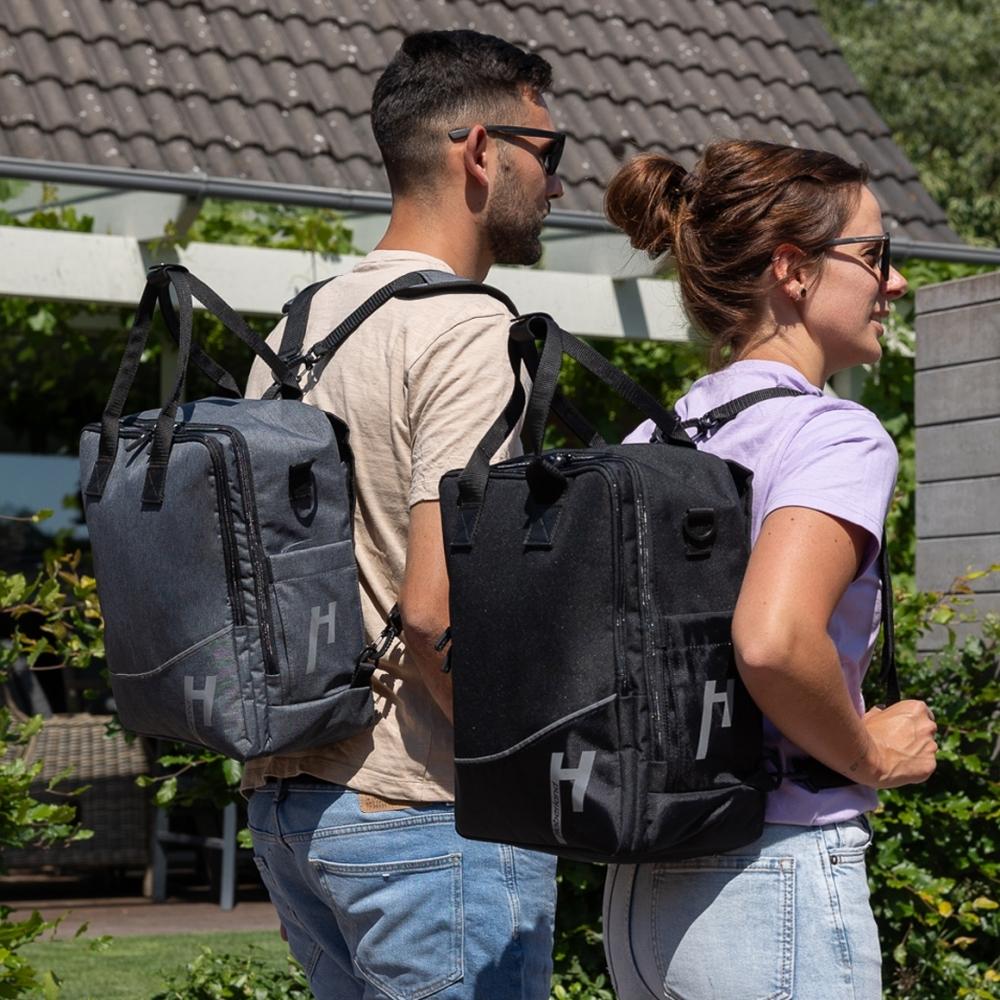 Haberland Frontträger-Rucksack More Than Work anthrazit - flexible Transportlösung für Frontgepäckträger