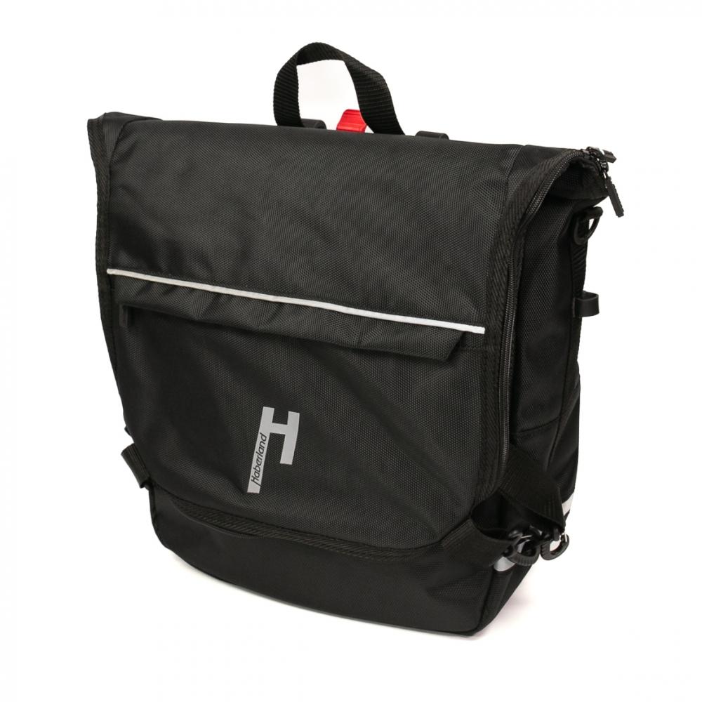 Haberland Bike-Rucksack Sporty schwarz/reflex - vielseitiger Fahrradrucksack mit Regenschutz