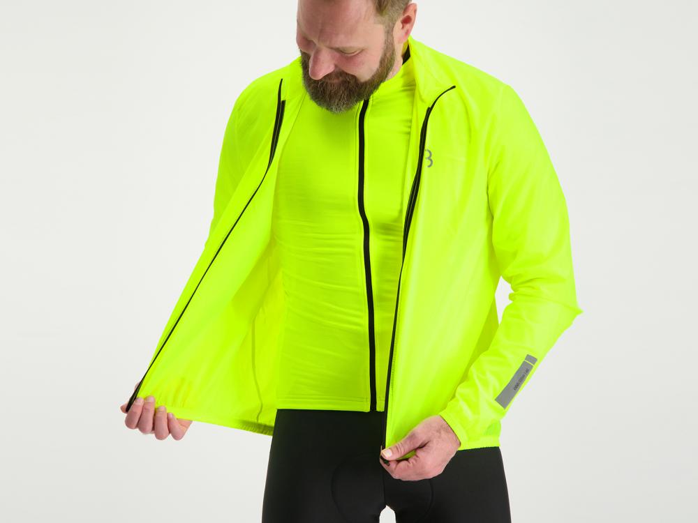 BBB Cycling BaseShield BBW-148 Fahrradjacke S neon gelb - leichte, winddichte Regenjacke