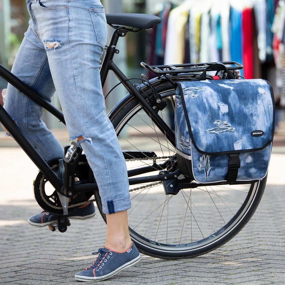 Haberland Einzeltasche Trend L schwarz - geräumige Fahrradtasche mit KLICKfix