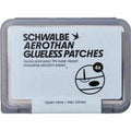 Schwalbe Aerothan Glueless Patches (4 Stk. selbstklebend) für schnelle TPU-Schlauchreparatur inkl. Alkoholtücher.