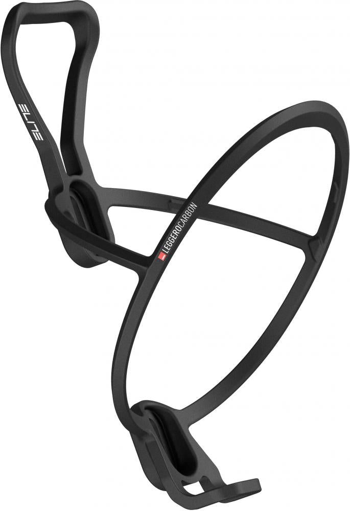ELITE Flaschenhalter Leggero Carbon 2.5 Schwarz - ultraleichter Carbon-Flaschenhalter für Rennrad