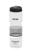 Zéfal Magnum Soft Trinkflasche, 975ml, transparent-blau. Große moderne Bike-Wasserflasche.