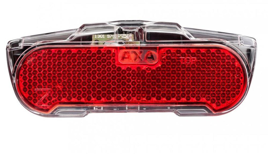 Axa Dynamo-Rücklicht Slim Steady 50mm für Gepäckträger, schwarz-transparent, StVZO.