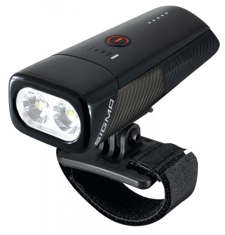 Sigma Licht BUSTER 1100 HL Akku-Helmleuchte 1.100 Lumen Schwarz - 165 m Reichweite, 6 Leuchtmodi