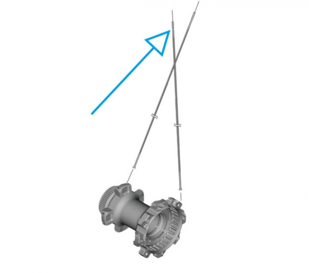 SHIMANO Speiche WH-R9270 HR rechts - für Dura-Ace WH-R9270 Hinterrad, 74 g
