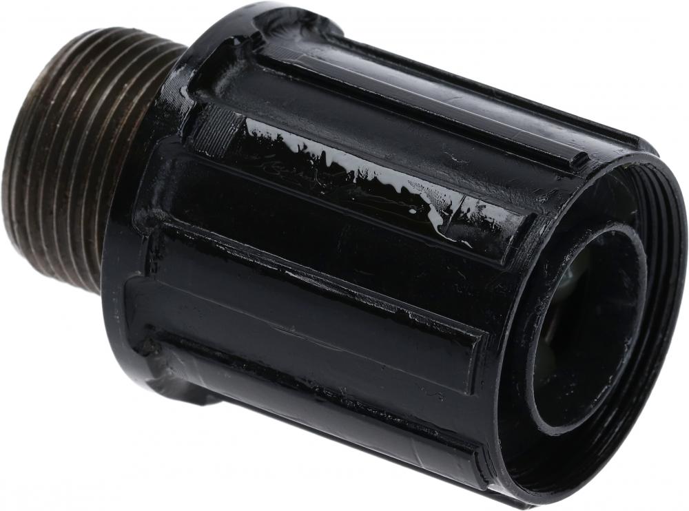 Schwarzer SHIMANO Freilaufkörper FH-TX505 für Fahrradnaben mit Verzahnung zur Montage der Kassette.