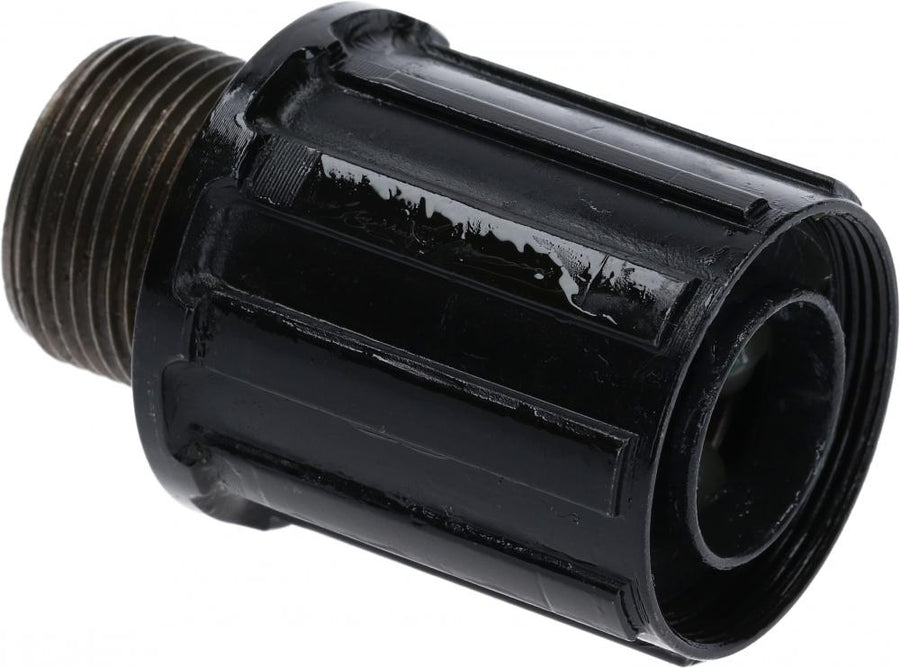 Schwarzer SHIMANO Freilaufkörper FH-TX505 für Fahrradnaben mit Verzahnung zur Montage der Kassette.