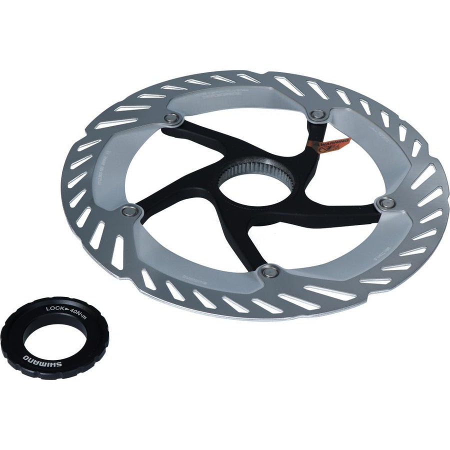 SHIMANO Bremsscheibe RT-CL800M 180mm Center Lock mit Verschlussring für Fahrräder.