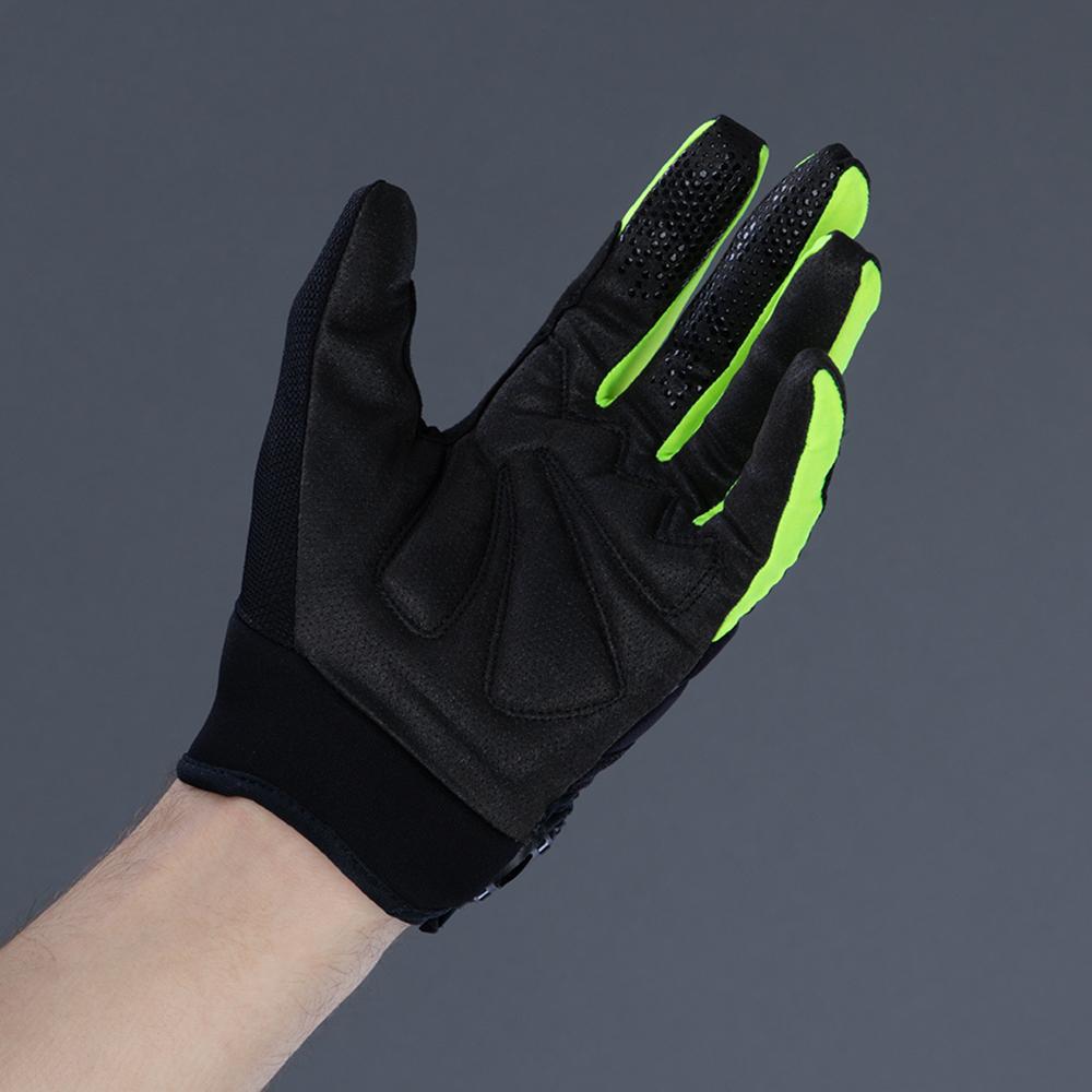 CHIBA Blade - Radhandschuhe schwarz/neongelb, 3XL, atmungsaktiv mit Ulnar-Nerve-Polsterung