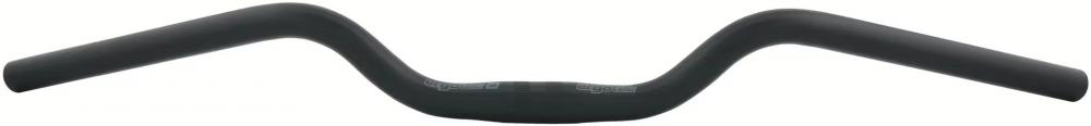 Ergotec M-Bar M Stahl Fahrradlenker 700mm, schwarz matt, 25,4mm Durchmesser, 16° Biegung für komfortable Sitzposition.