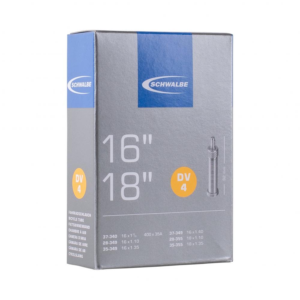 Schwalbe Schlauch DV4 16-18 Zoll 16x1.10-1.40" 18x1.10-1.40" DV 32mm