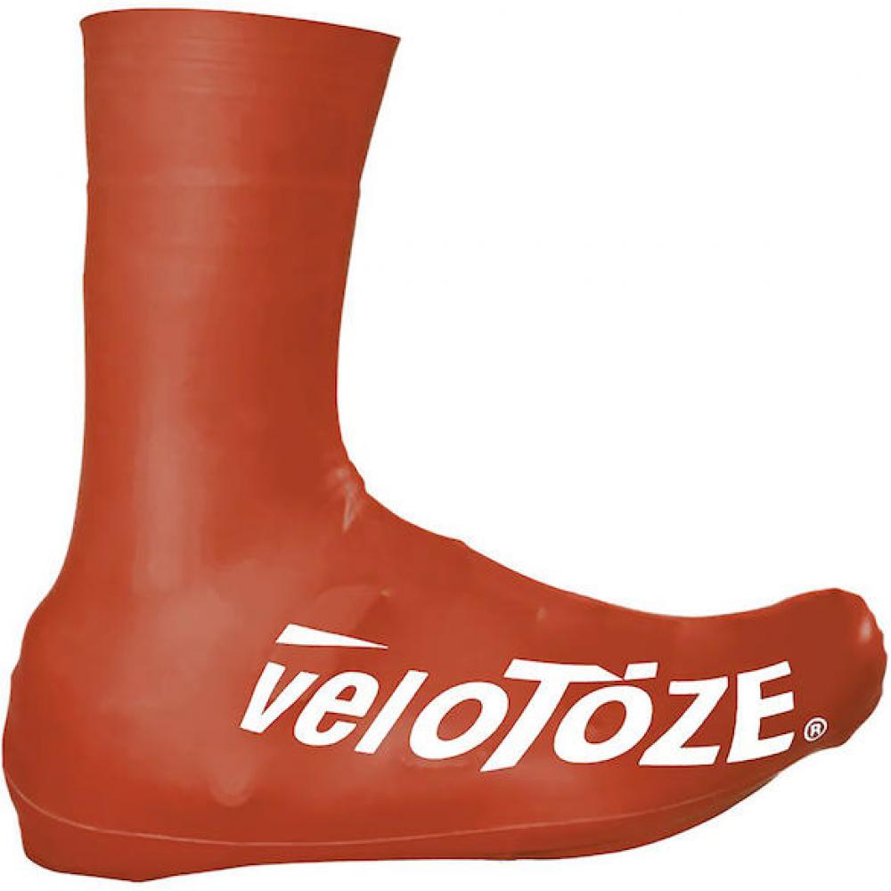 VeloToze Überschuh 2.0 lang maroon S Maroon - wasserdichter Aero-Überschuh für kalte Tage