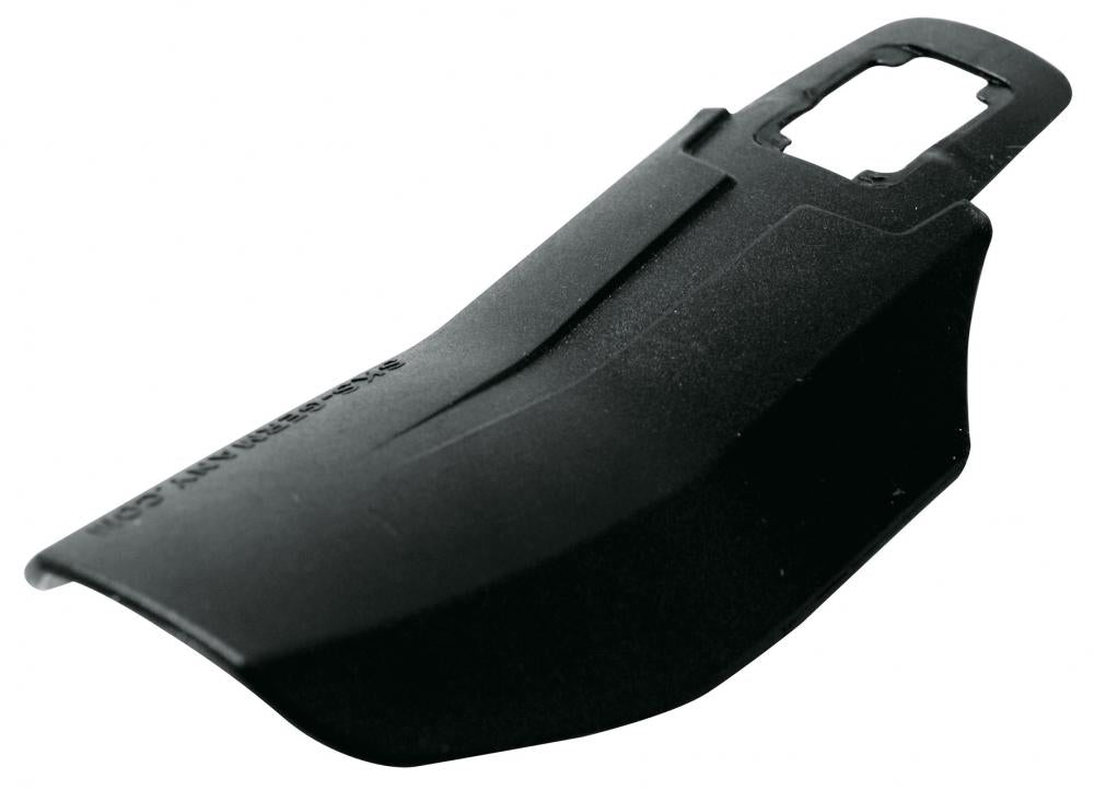 Schwarzer SKS Spoiler Primus 42-46 mm mit USC, optimaler Spritzschutz für Fahrrad-Schutzbleche.
