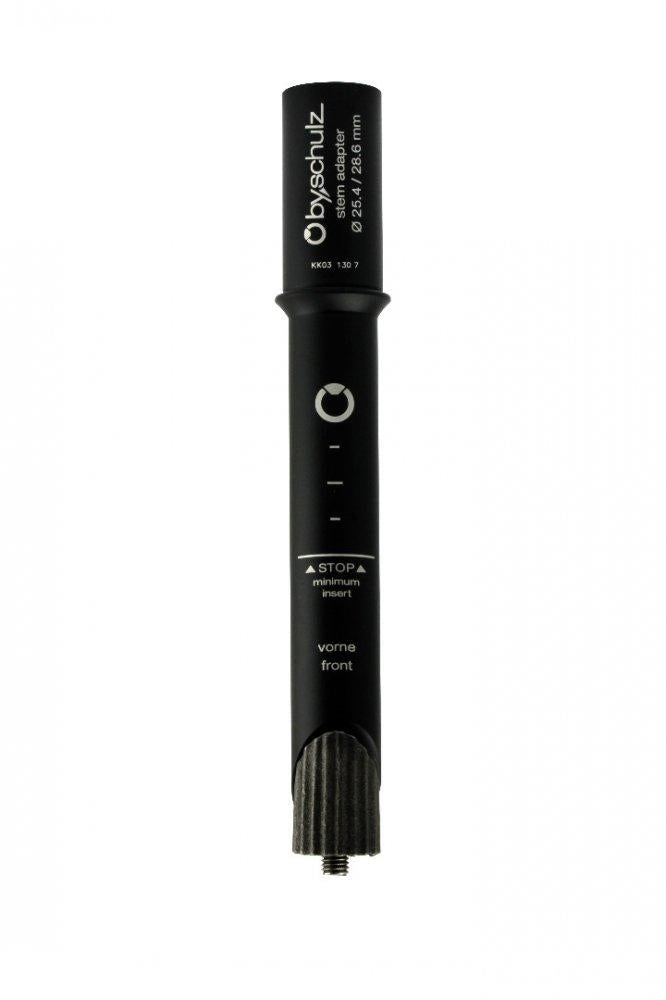 by,schulz Vorbau A-Head Adapter 1 1/8 Zoll 60/70 mm schwarz - optimale Lenkeranpassung