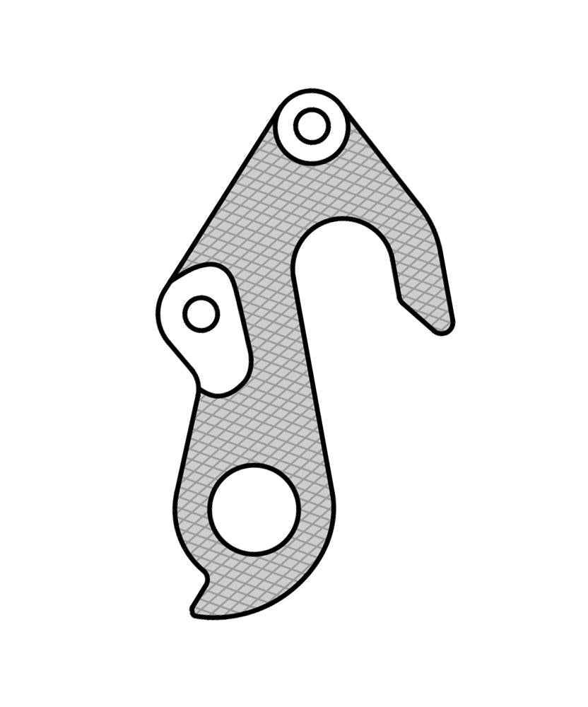 MARWI GH-216 Schaltauge inkl. Schrauben  Aluminium AL 6061, passend für Focus Bikes, kaltgeschmiedet, 2-Schrauben-Montage