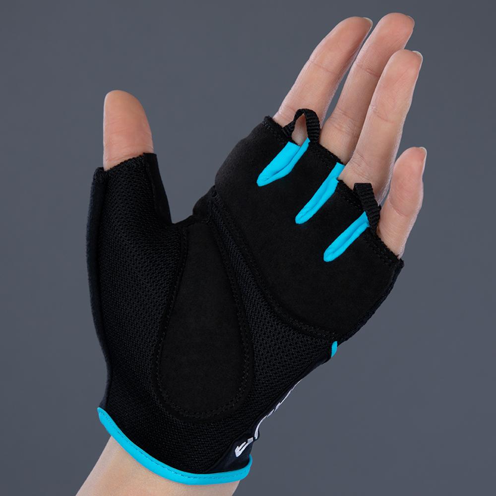 CHIBA Lady Gel - Damen Fahrradhandschuhe L schwarz/türkis mit Gelpolsterung
