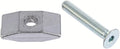 Pletscher Lasche F15/3 - breite Aluminium-Befestigungslasche für Seitenständer, inklusive Innensechskant-Senkschraube M10x50, passend für Ständerplattenmontage, silber