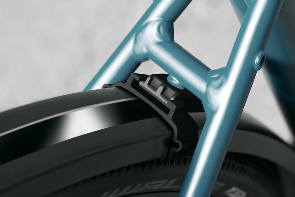 SKS Hightrek 2.0 Steckschutzblech-Set für 26-28 Zoll Fahrräder, leichtes Kunststoffmaterial, sportliches Design, werkzeugfreie Montage, idealer Spritzschutz für Trekking- und Citybikes, schwarz