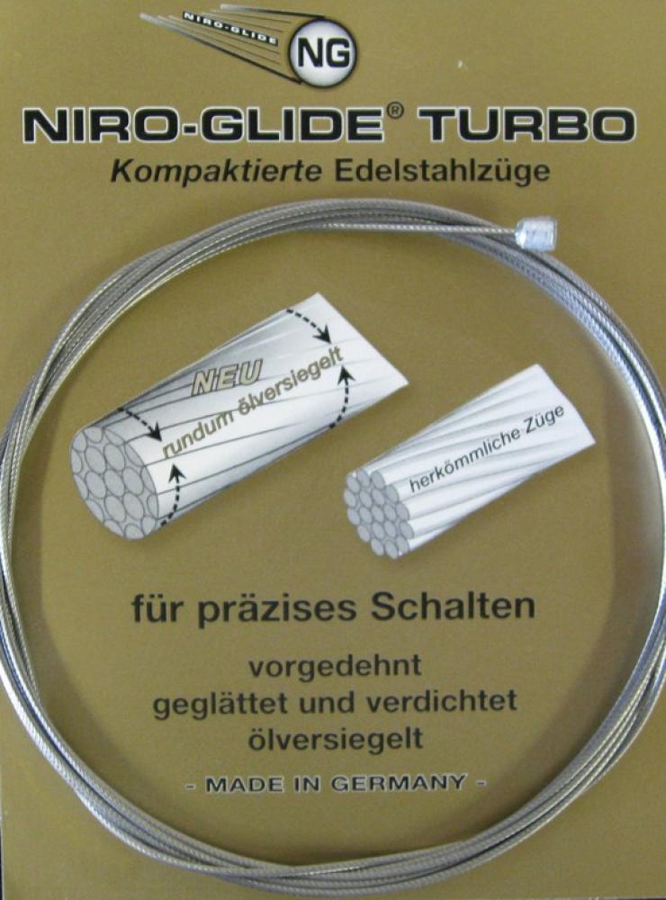 Fasi NIRO-GLIDE TURBO Edelstahl Schaltinnenzug, ölversiegelt und vorgedehnt für präzises Schalten.