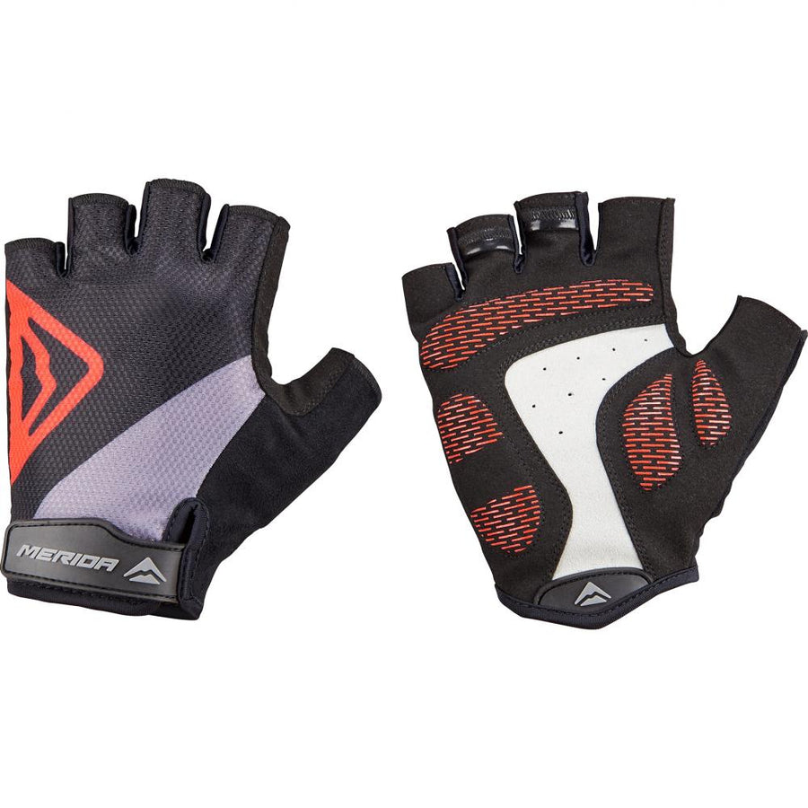 Merida Handschuhe CLASSIC schwarz/rot M Schwarz/rot - gepolsterte Radhandschuhe mit perfektem Grip