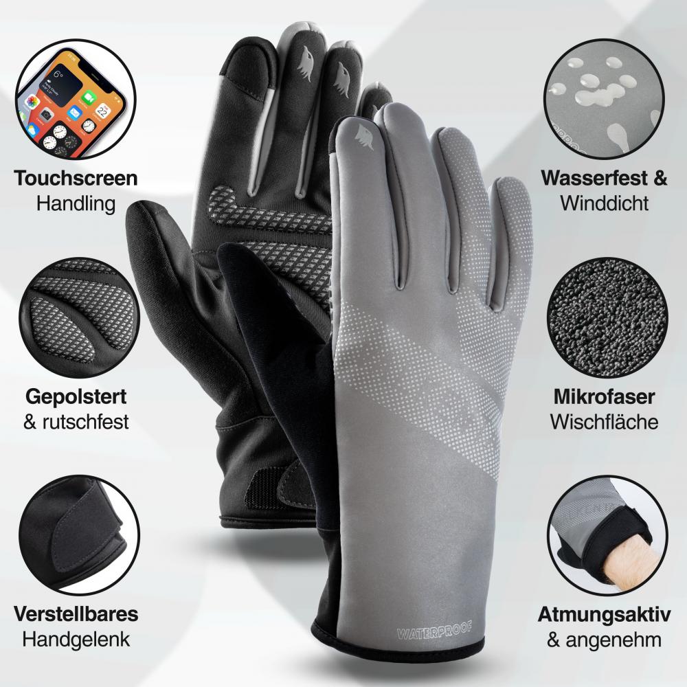Valkental Handschuhe GloRider V2 Ultra Gr. S Grau Reflectiv