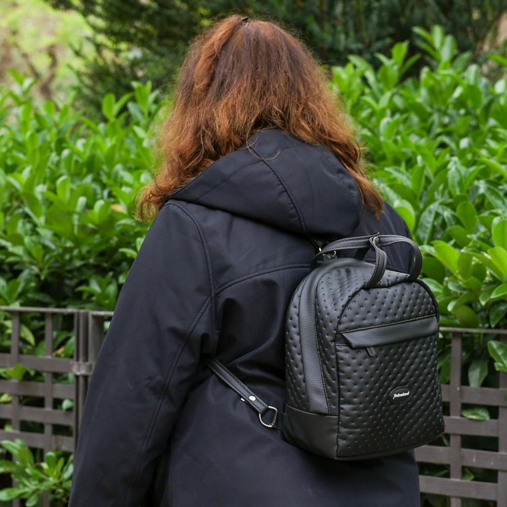 Haberland Rucksack-Lenkertasche Bella schwarz - clevere 2in1-Lösung für E-Bikes