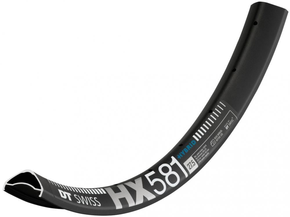 DT Swiss Felge HYBRID HX 581 27,5" 32 Loch Schwarz - robuste E-MTB-Felge für breite Reifen