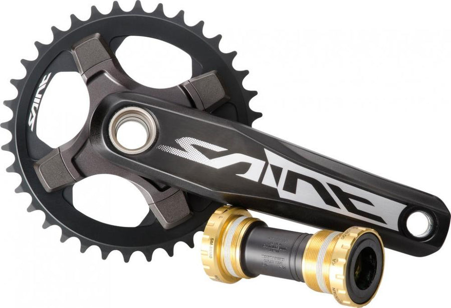 Kurbelgarnitur Shimano Saint 36 Zähne 175mm FCM820 o. KSS, HollowII inkl. Lagers.