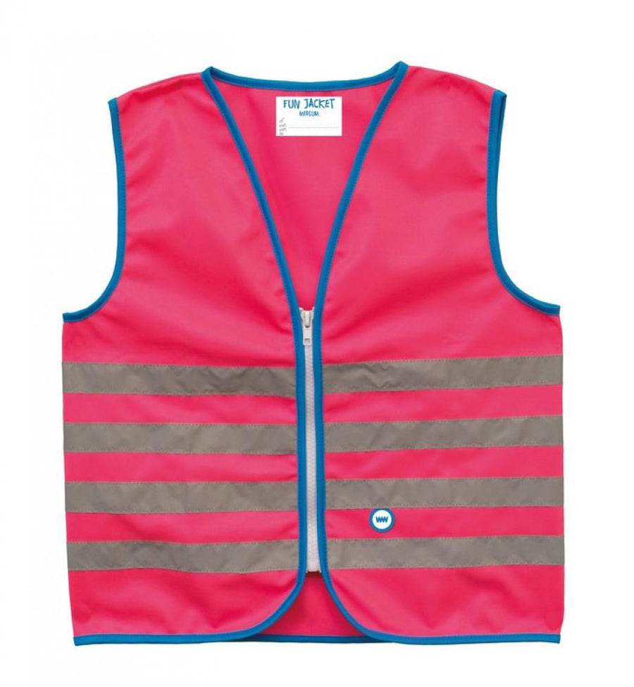 Wowow Sicherheitsweste Fun Jacket für Kinder pink mit Refl Streifen M