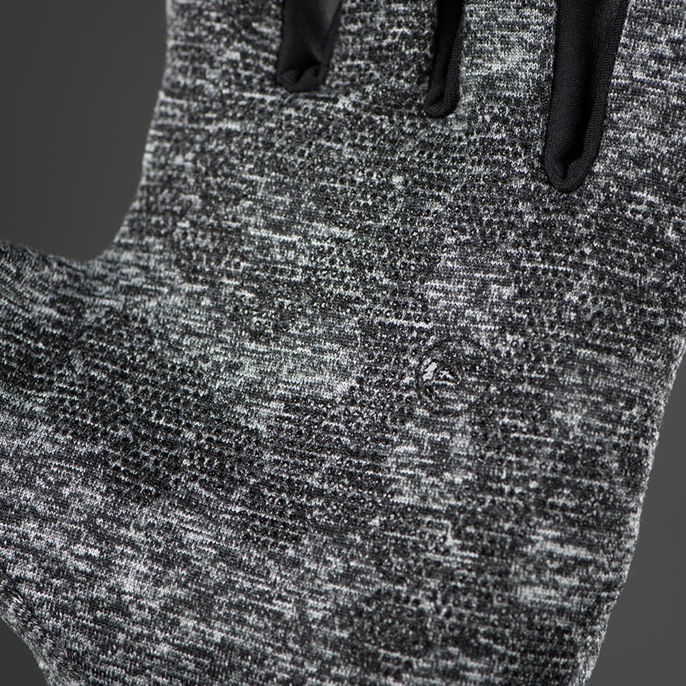 CHIBA Allround Light - Radhandschuhe, Polartec-Fleece, Touchfinger, hellgrau, Gr. M