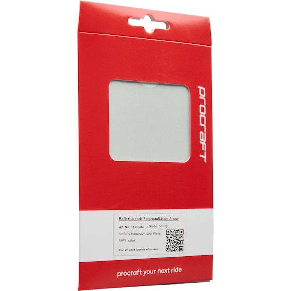 Procraft Felgen Reflektoren Sticker Set Universal Silber - mehr Sichtbarkeit im Stradenverkehr