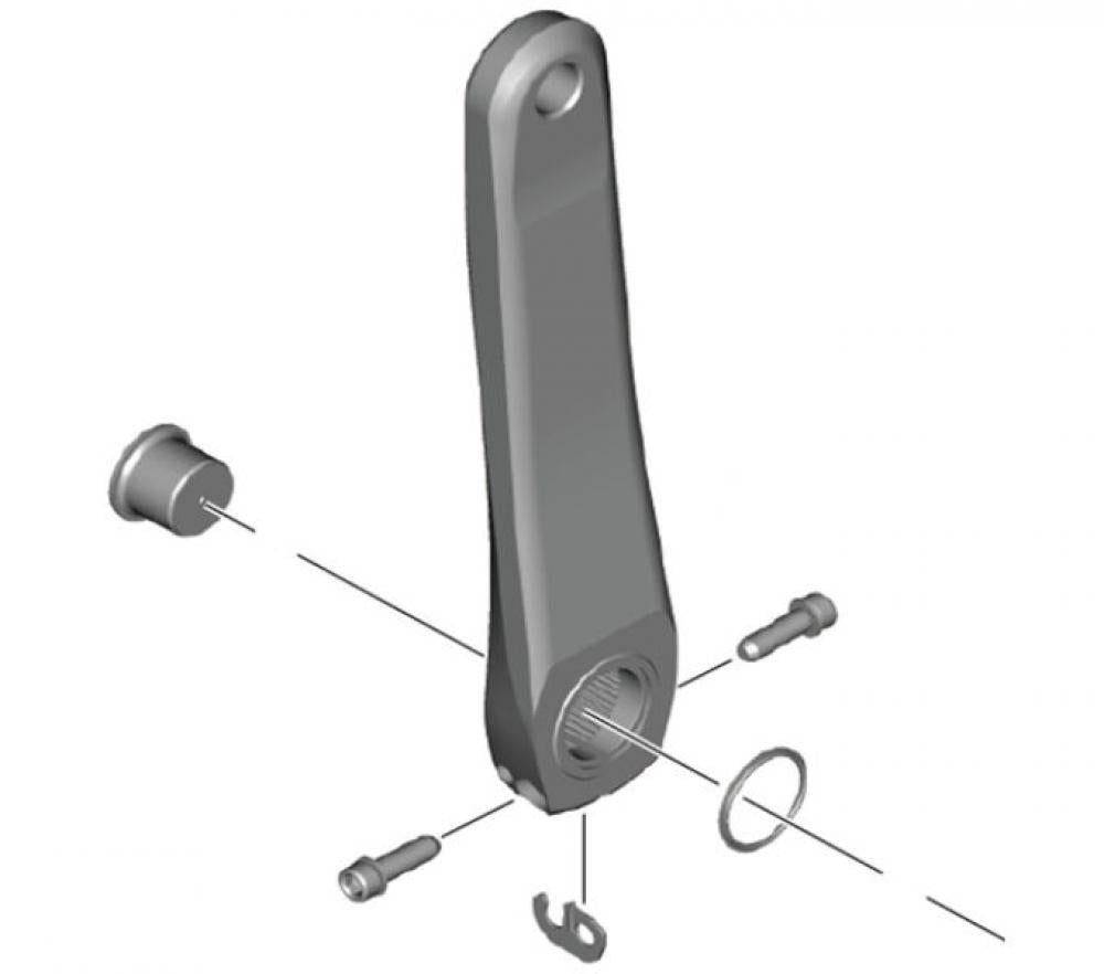 SHIMANO Kurbelarm links FC-R7100 165mm - präziser Ersatz für 105-Antrieb