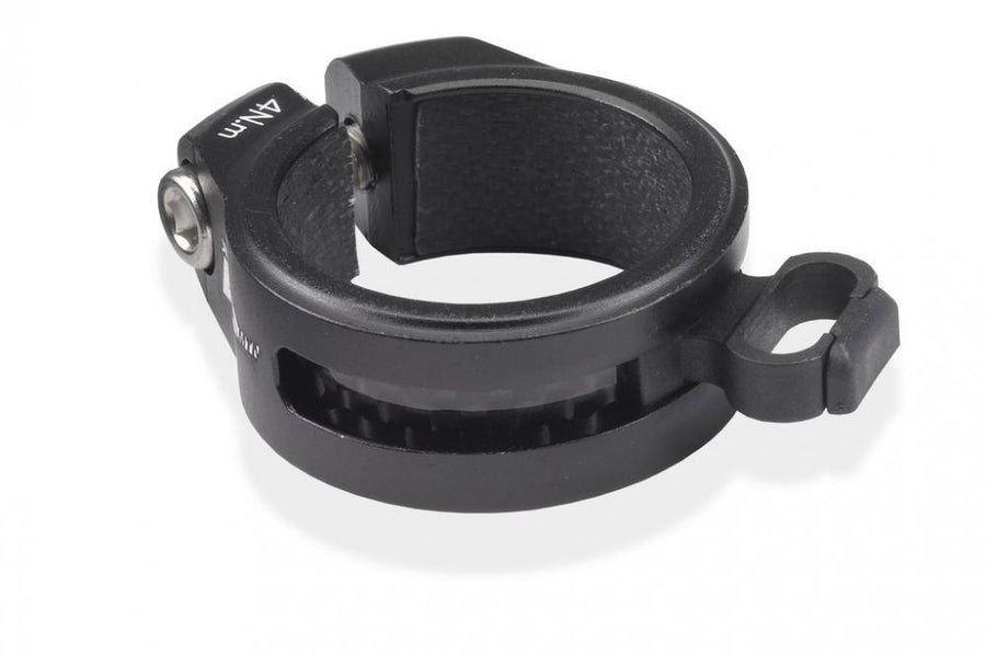 XLC All MTN Sattelstützklemmring Ø 34,9mm, schwarz, für Carbonrahmen, mit Schraube und 4N.m Markierung.