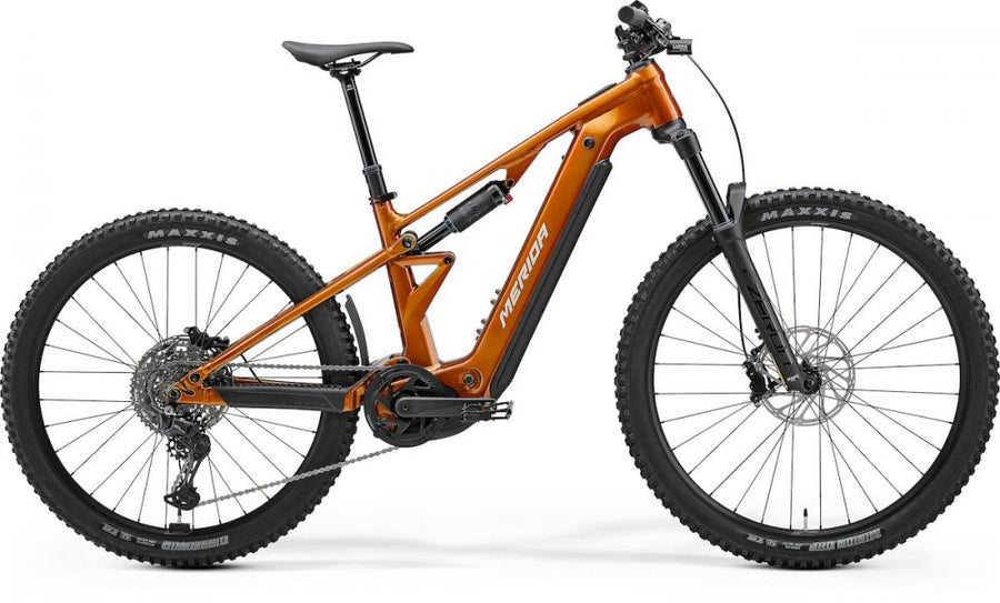 MERIDA ETMO 500 PRO E-Mountainbike Fully XL, wild honey high cream, Bosch CX 100 Nm, 800 Wh Akku, Alu-Fully