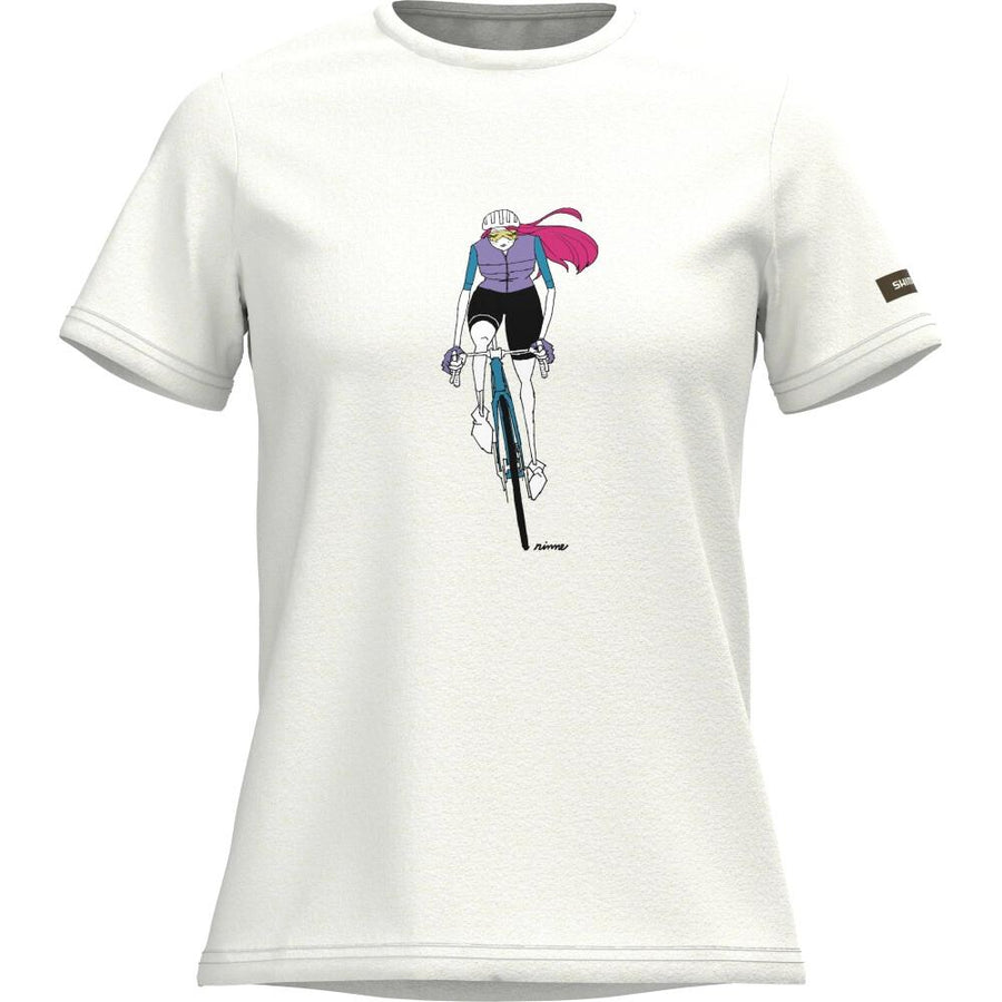 SHIMANO W's Sentiero Ltd. T-Shirt White s - atmungsaktives Funktionsshirt für Radsport