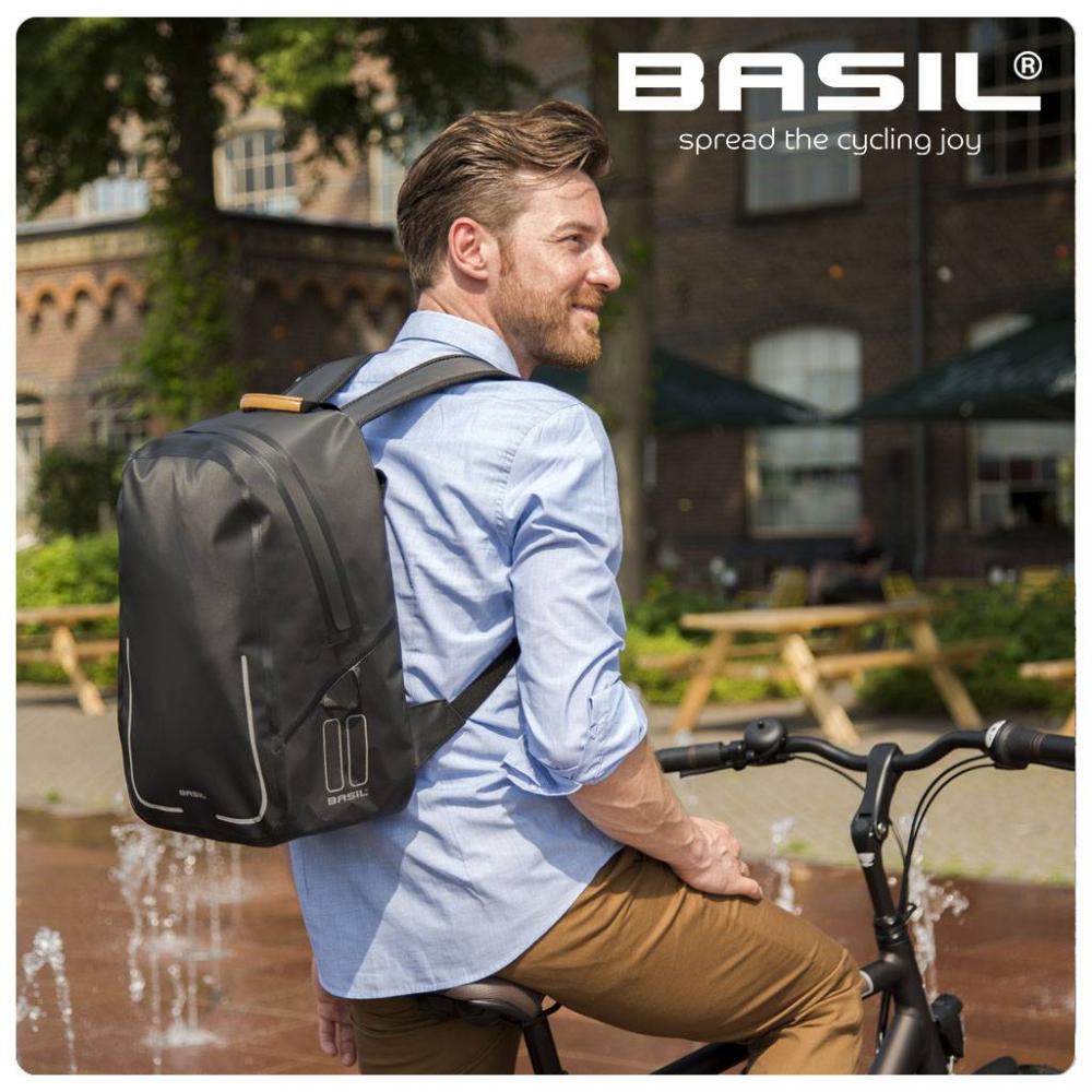 Basil Rucksack Urban Dry Backpack schwarz 27x16x45 cm 18l