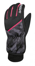 CHIBA Snow Flash - wasserdichte Kinder-Winterhandschuhe, Größe 6, Tarn/pink