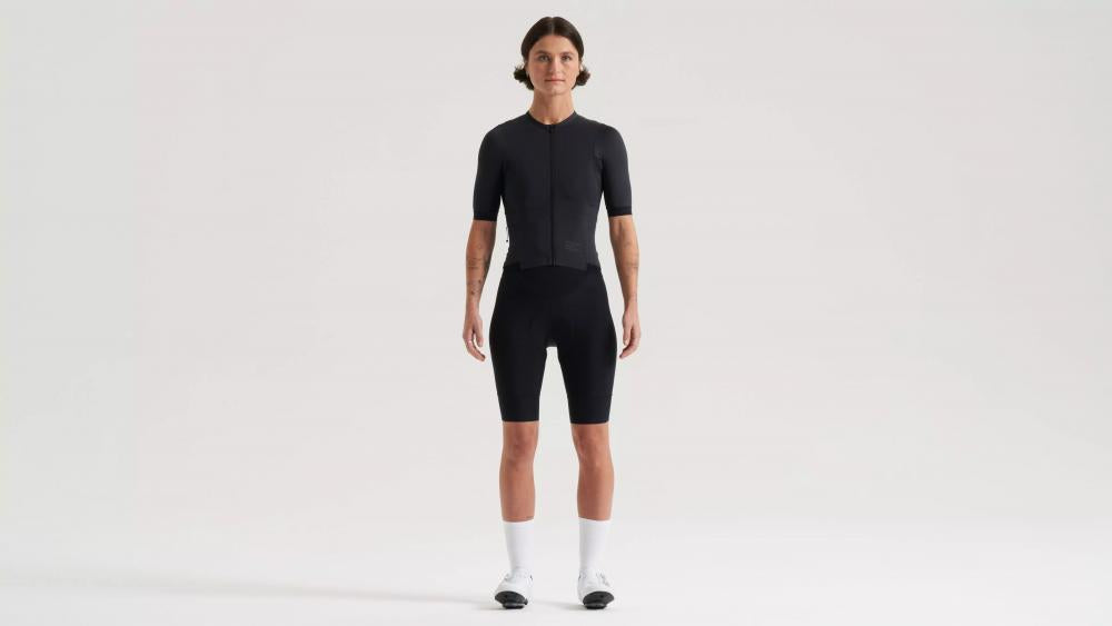 PRIME Jersey Damen Kurzarm Schwarz Größe L - Atmungsaktives Fahrradtrikot