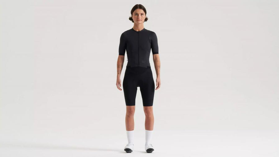 PRIME Jersey Damen Kurzarm Schwarz Größe L - Atmungsaktives Fahrradtrikot