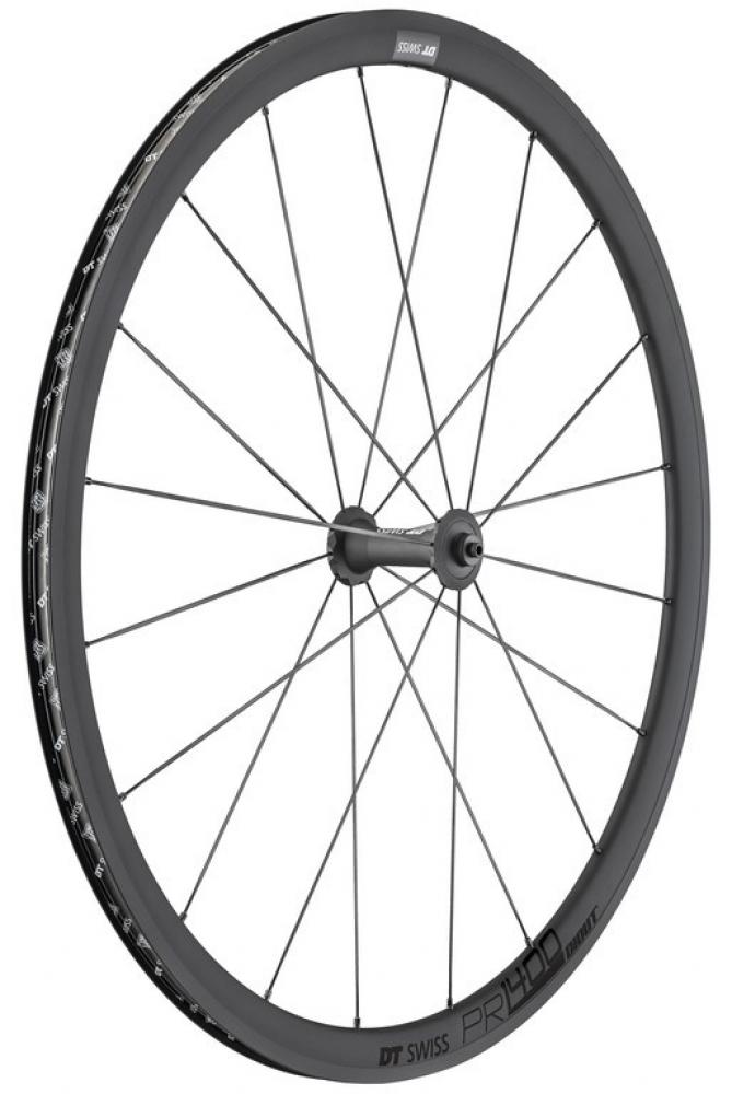 DT Swiss Laufrad PR 1400 DICUT Oxic 622x18 mm schwarz - leichtes High-Performance-Rennradlaufrad