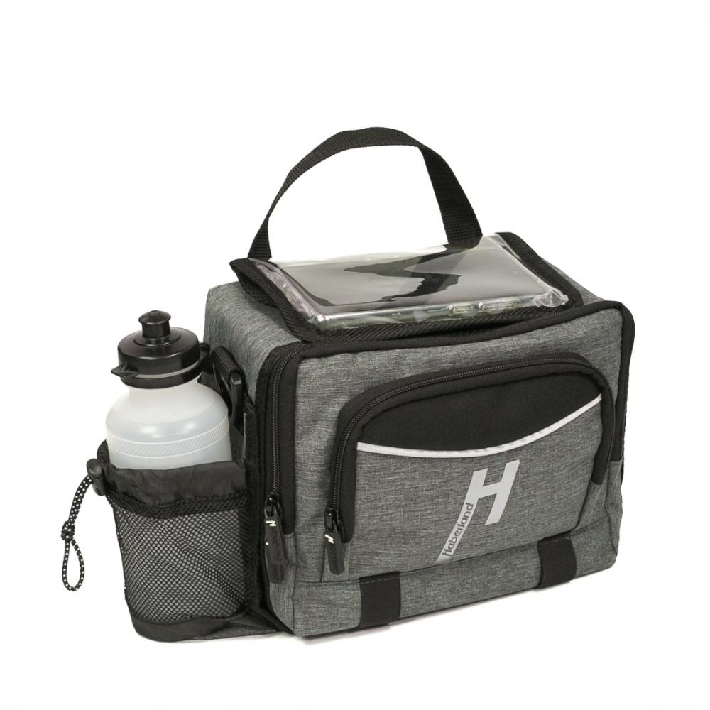 Haberland Lenkertasche 6l Bottle grau - praktische Fahrrad-Lenkerbag mit KLICKfix