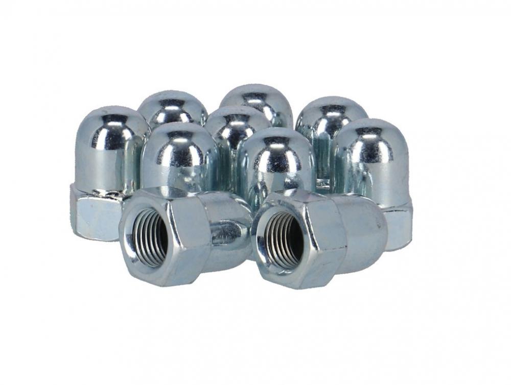 10 verzinkte Hutmuttern M 9 X 1 für Fahrräder.