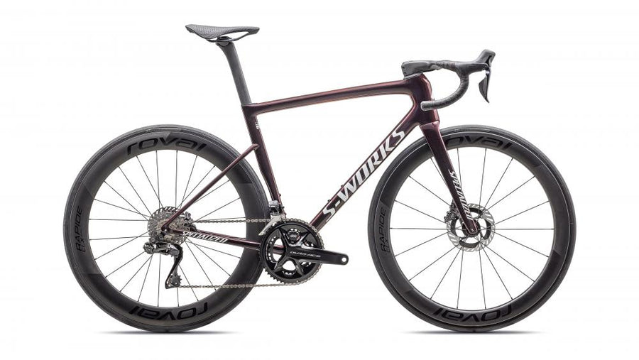 Specialized Tarmac SL8 SW Di2 Rennrad - Satin Metallic/Red Pearl/Metallic White Silver - Rahmengröße 44 - Unbekannt