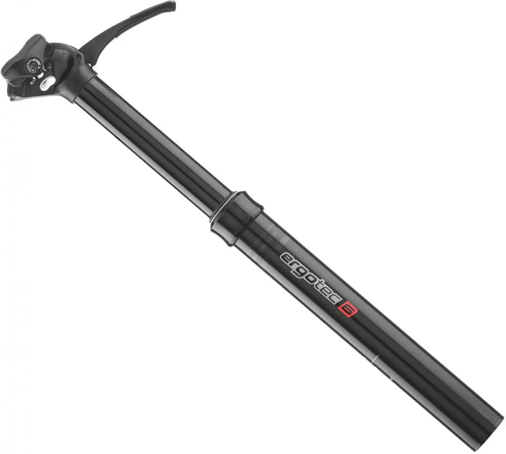 Schwarze Ergotec Up & Down Teleskop-Sattelstütze, 31,6mm, aus Aluminium Level 6.