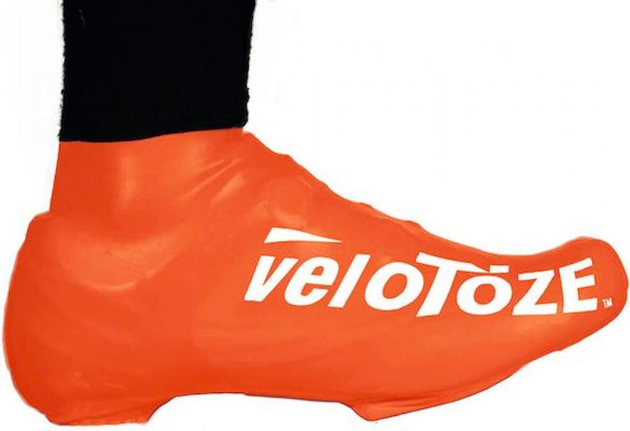 VeloToze Überschuh 2.0 kurz orange L/XL - wasserdichter Aero-Überschuh für kalte Tage