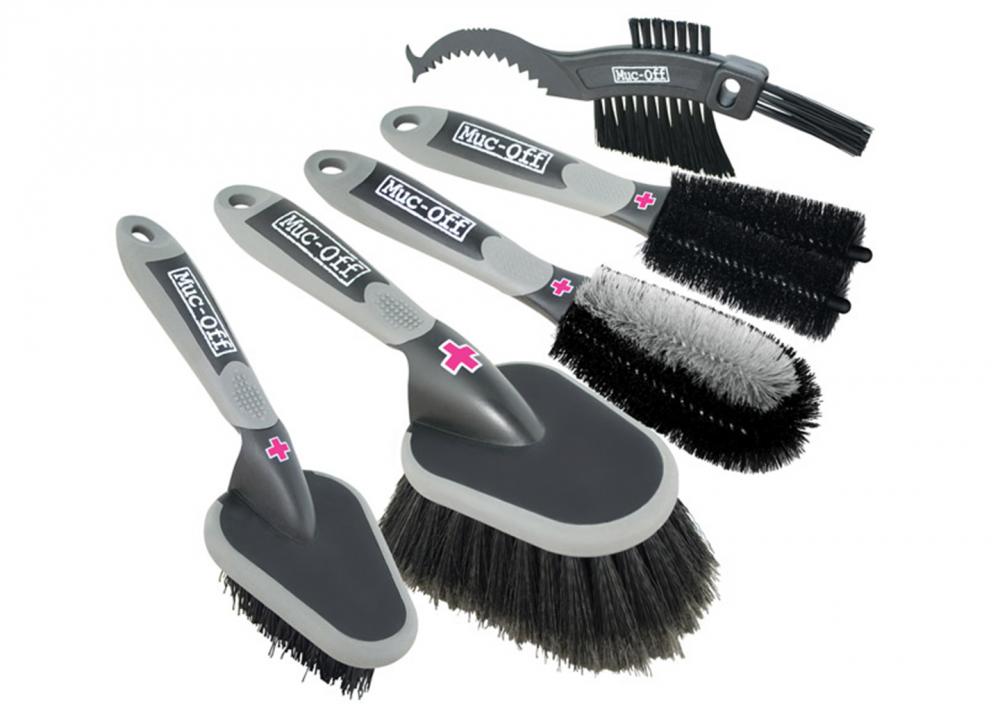 Muc-Off 5x Premium Brush Set - Fahrradreinigungsbürsten für gründliche Pflege Schwarz